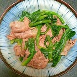 シンプルに！小松菜と豚肉の炒め物